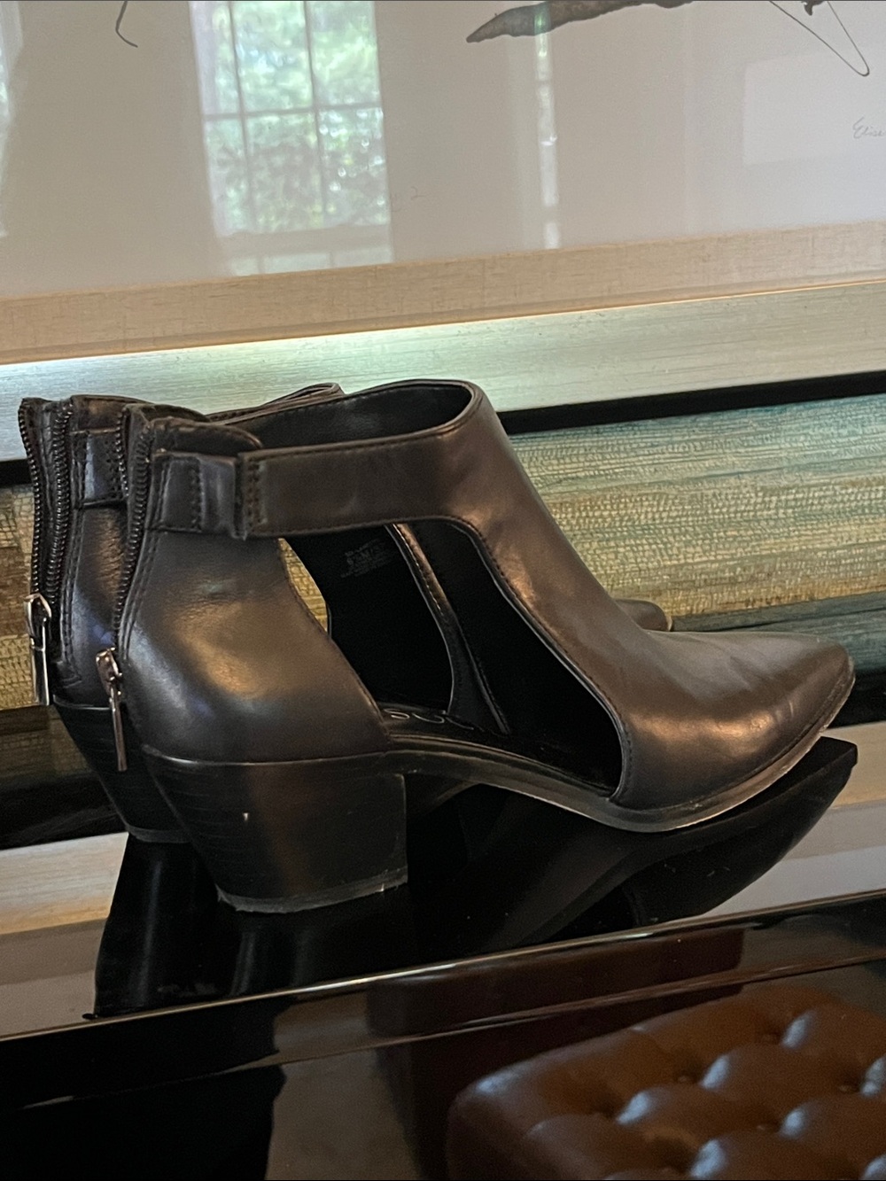 Black Kid Leather Sole Society NWT